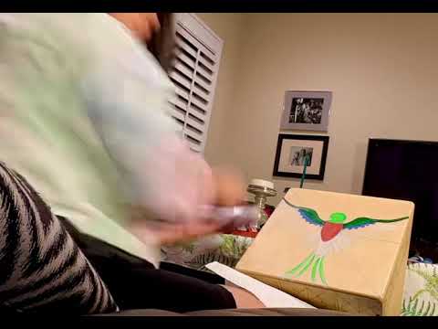 Victoria Rosas painting cajon